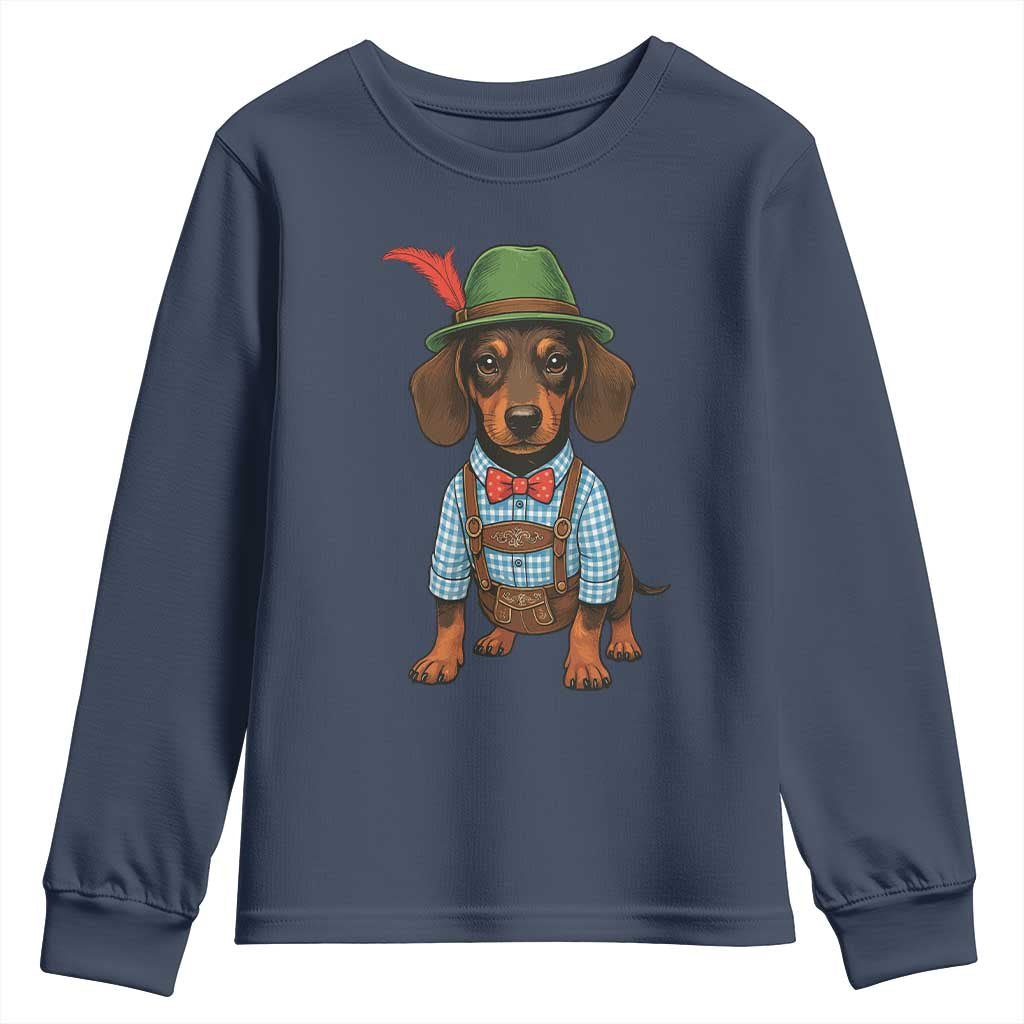 Oktoberfest Dachshund Cute Wiener Dog German Festival Youth Sweatshirt - Wonder Print Shop