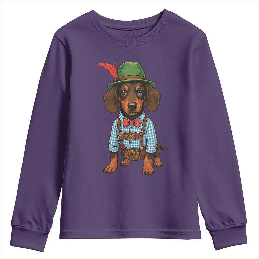 Oktoberfest Dachshund Cute Wiener Dog German Festival Youth Sweatshirt - Wonder Print Shop
