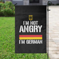 Funny I Am Not Angry I Am German Garden Flag Germany Flag German American - Wonder Print Shop