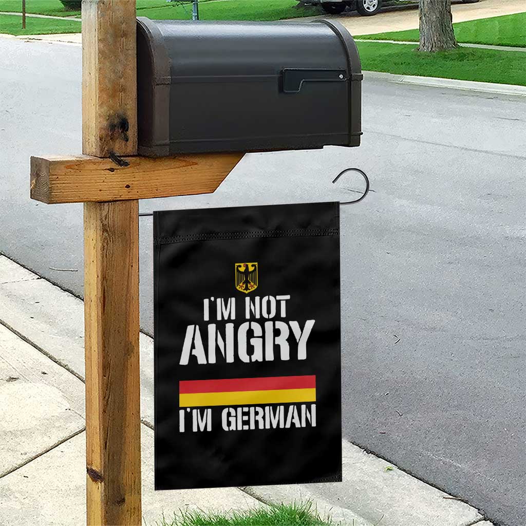 Funny I Am Not Angry I Am German Garden Flag Germany Flag German American - Wonder Print Shop