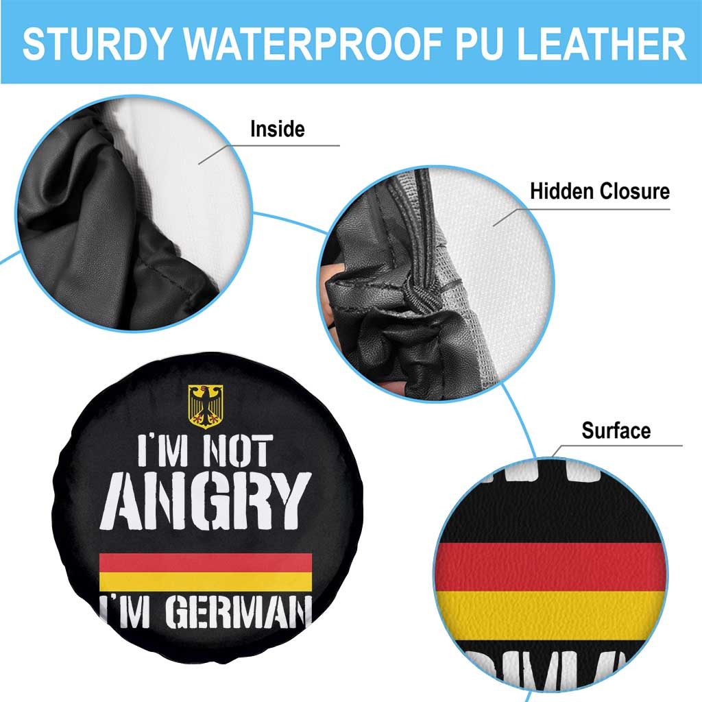 Funny I Am Not Angry I Am German Spare Tire Cover Germany Flag German American - Wonder Print Shop