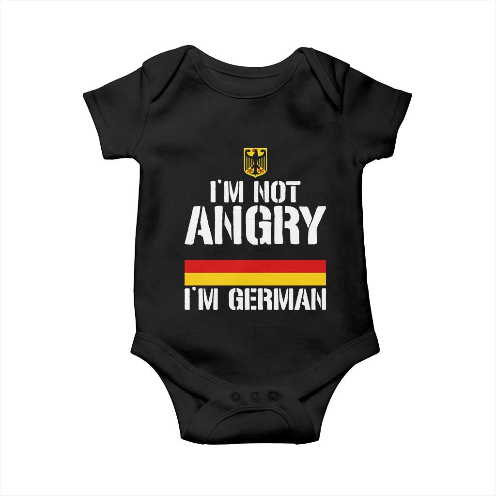 Funny I Am Not Angry I Am German Baby Onesie Germany Flag German American - Wonder Print Shop