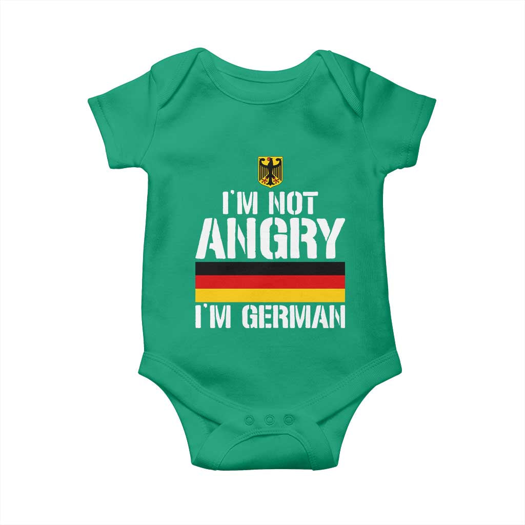 Funny I Am Not Angry I Am German Baby Onesie Germany Flag German American - Wonder Print Shop
