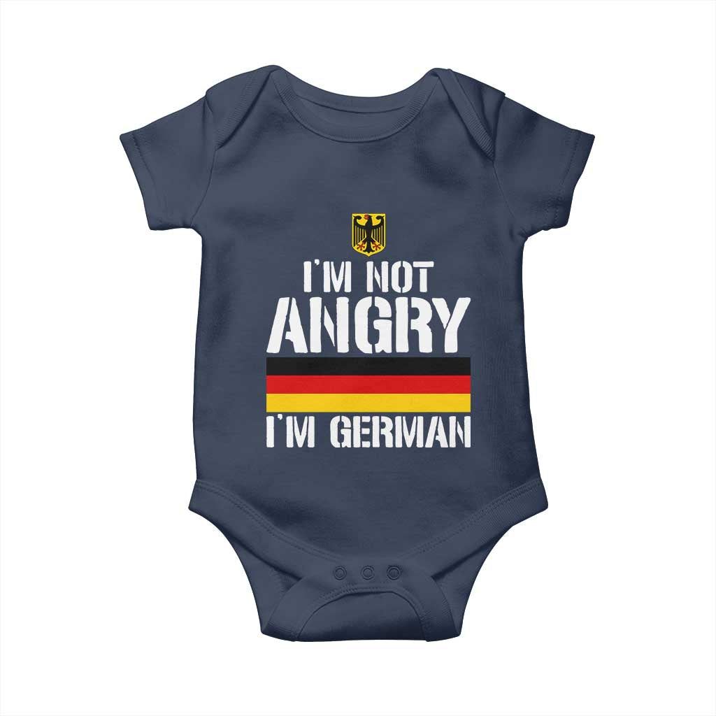 Funny I Am Not Angry I Am German Baby Onesie Germany Flag German American - Wonder Print Shop
