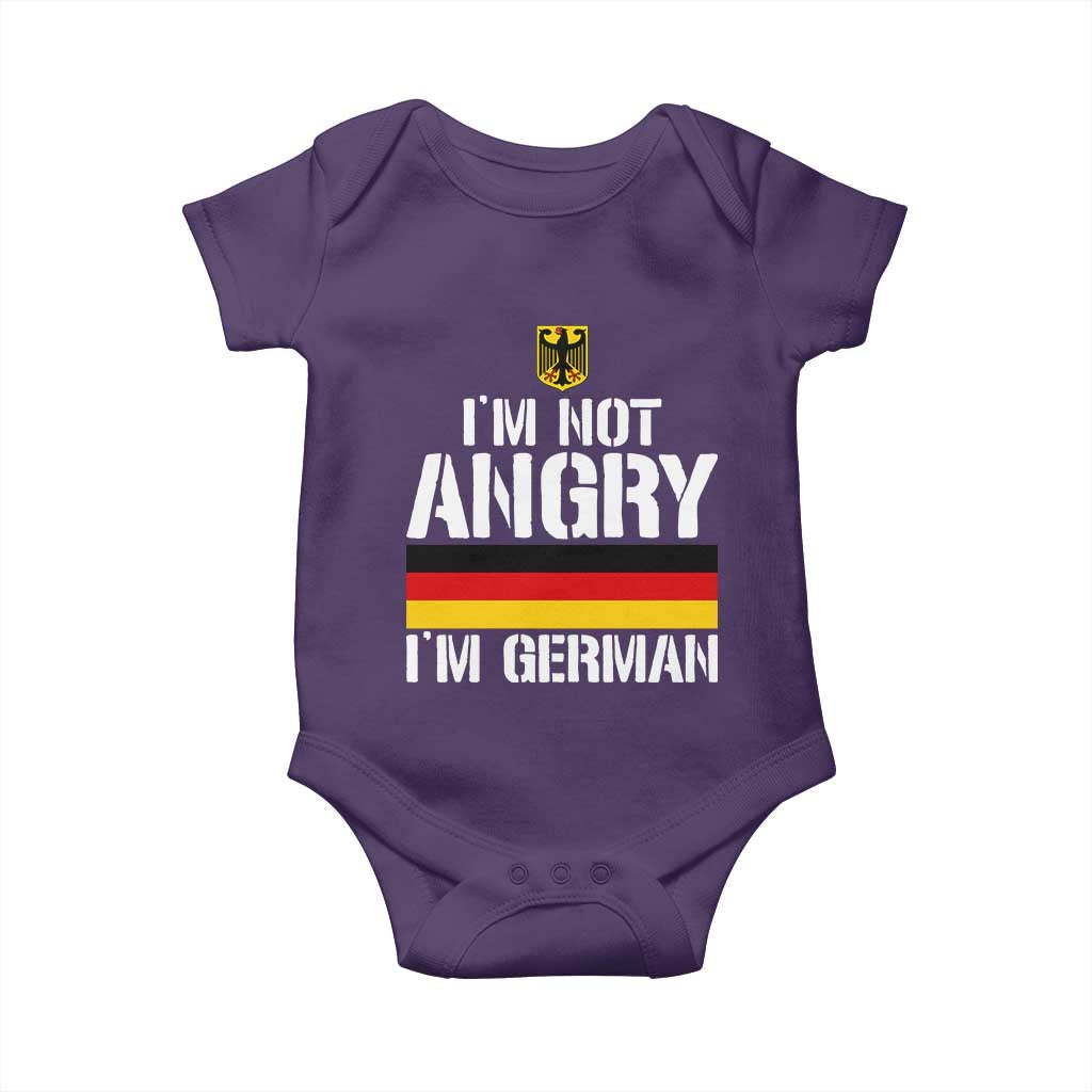 Funny I Am Not Angry I Am German Baby Onesie Germany Flag German American - Wonder Print Shop