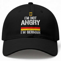 Funny I Am Not Angry I Am German Baseball Cap Germany Flag German American