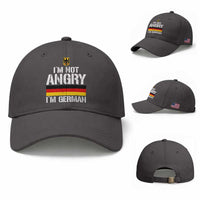 Funny I Am Not Angry I Am German Baseball Cap Germany Flag German American