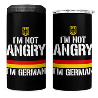 Funny I Am Not Angry I Am German 4 in 1 Can Cooler Tumbler Germany Flag German American - Wonder Print Shop