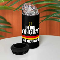 Funny I Am Not Angry I Am German 4 in 1 Can Cooler Tumbler Germany Flag German American - Wonder Print Shop