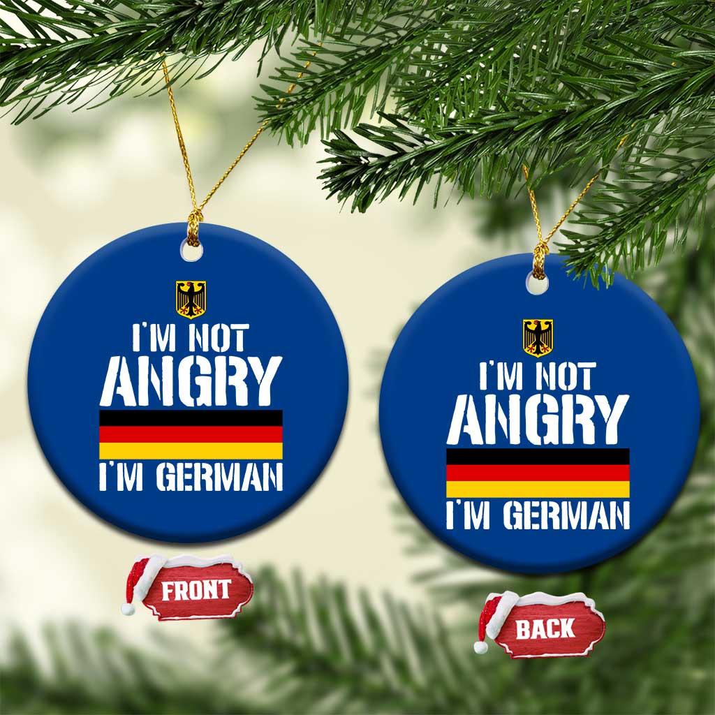 Funny I Am Not Angry I Am German Ceramic Ornament Germany Flag German American - Wonder Print Shop