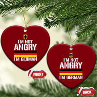 Funny I Am Not Angry I Am German Ceramic Ornament Germany Flag German American - Wonder Print Shop