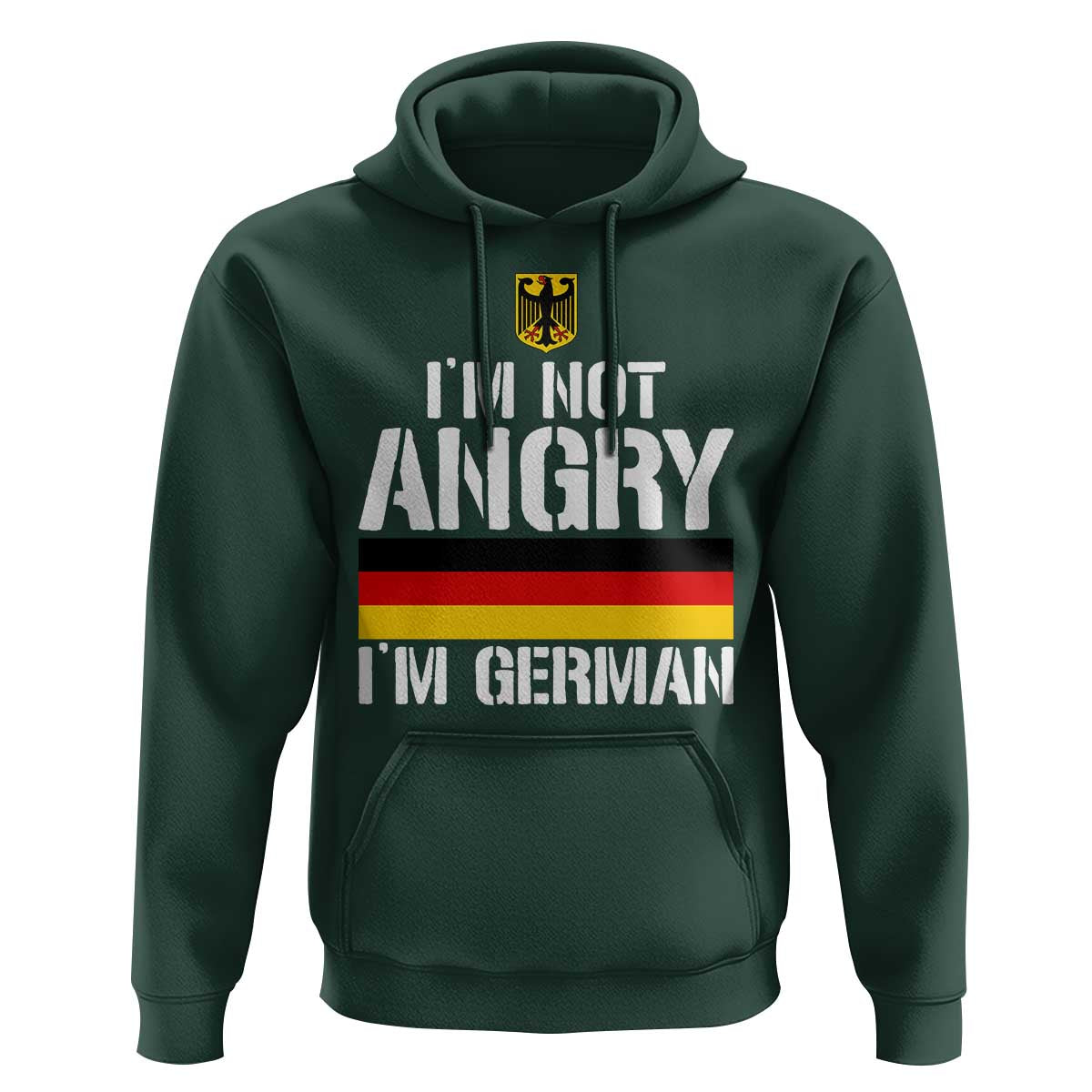 Funny I Am Not Angry I Am German Hoodie Germany Flag German American - Wonder Print Shop