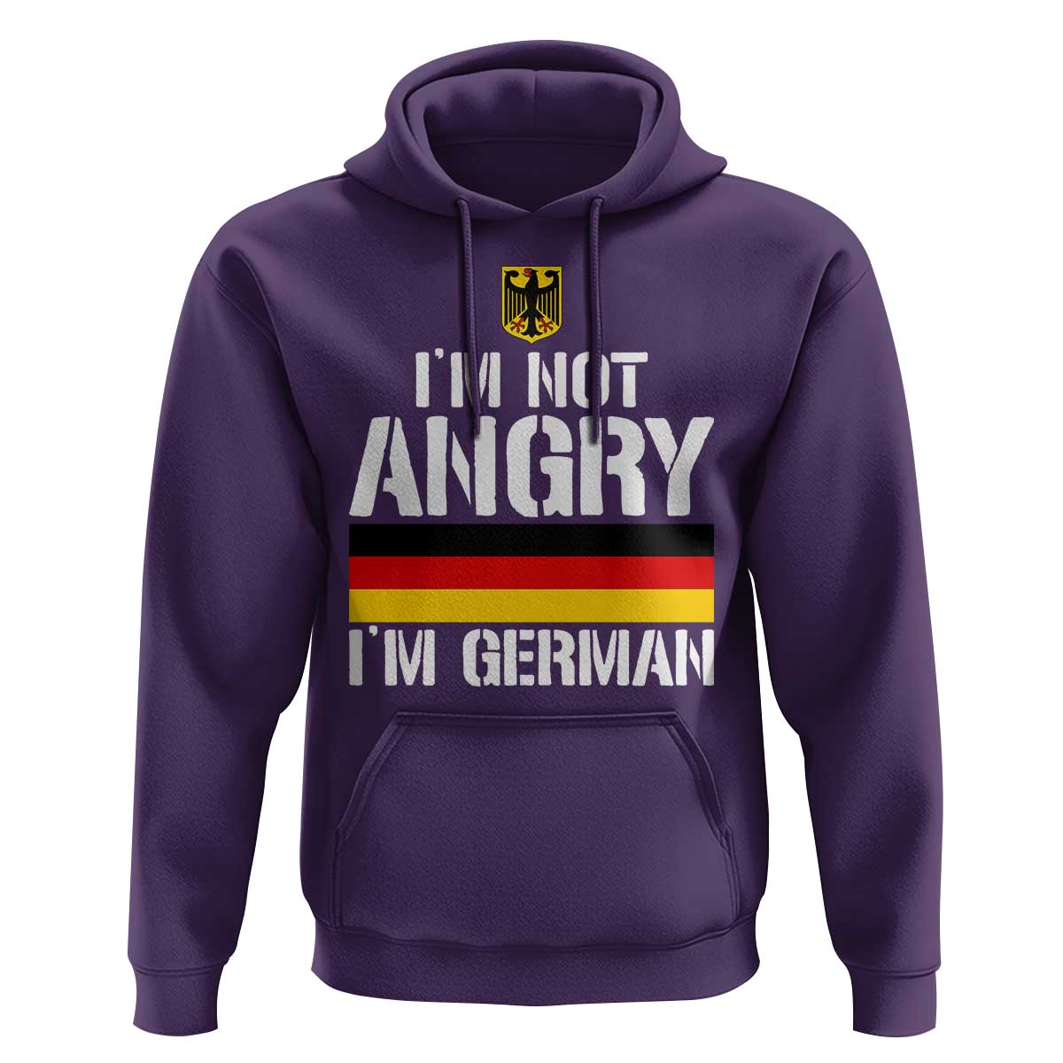 Funny I Am Not Angry I Am German Hoodie Germany Flag German American - Wonder Print Shop