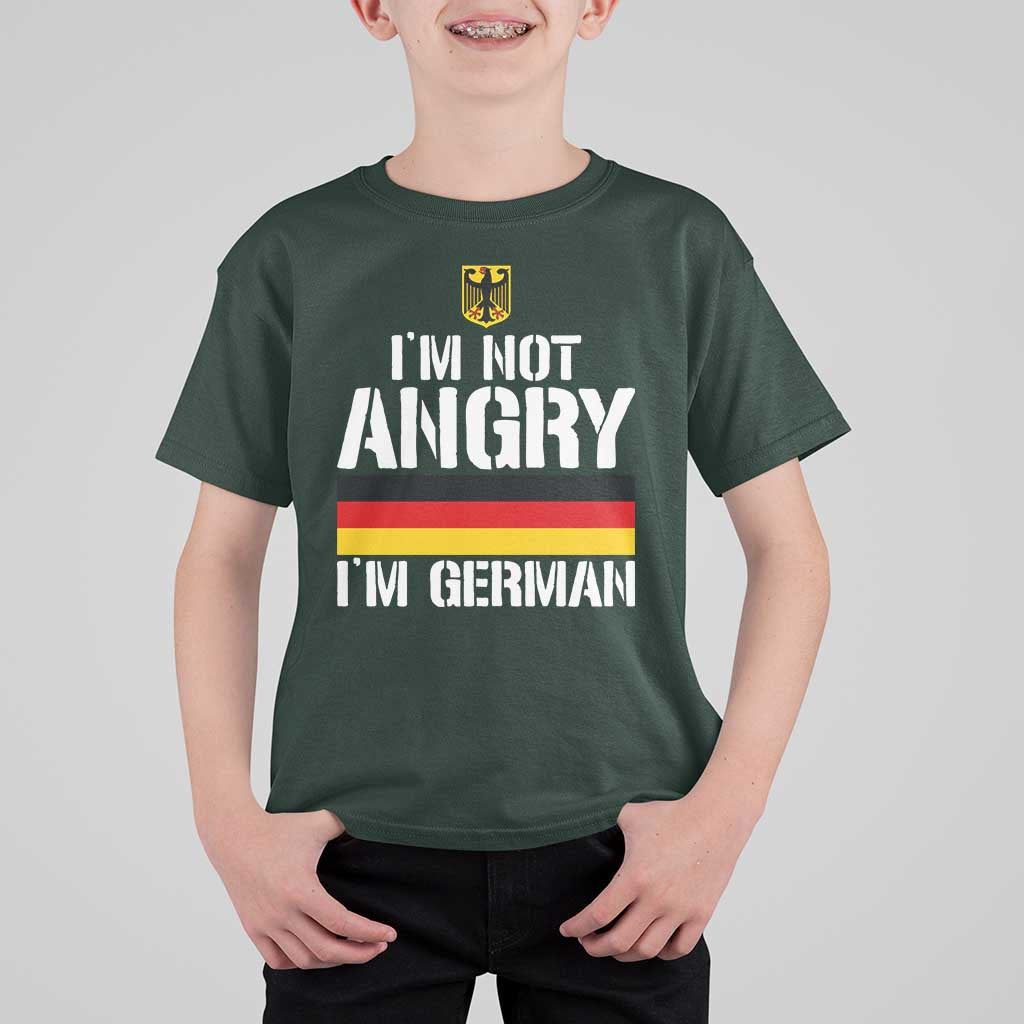 Funny I Am Not Angry I Am German T Shirt For Kid Germany Flag German American - Wonder Print Shop