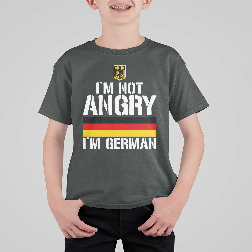 Funny I Am Not Angry I Am German T Shirt For Kid Germany Flag German American - Wonder Print Shop