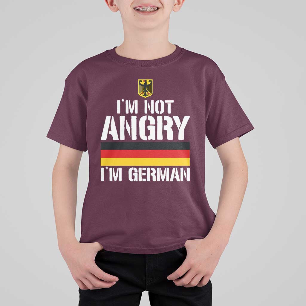 Funny I Am Not Angry I Am German T Shirt For Kid Germany Flag German American - Wonder Print Shop