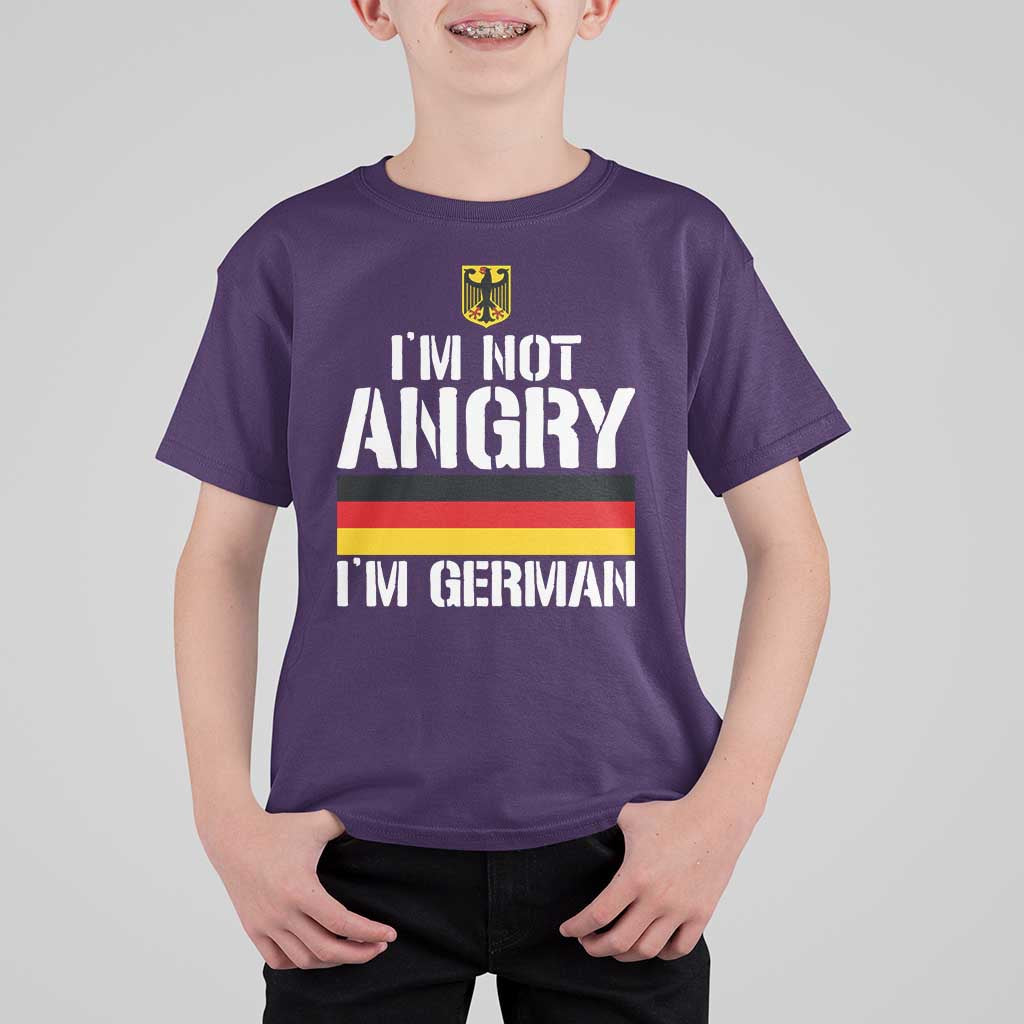Funny I Am Not Angry I Am German T Shirt For Kid Germany Flag German American - Wonder Print Shop