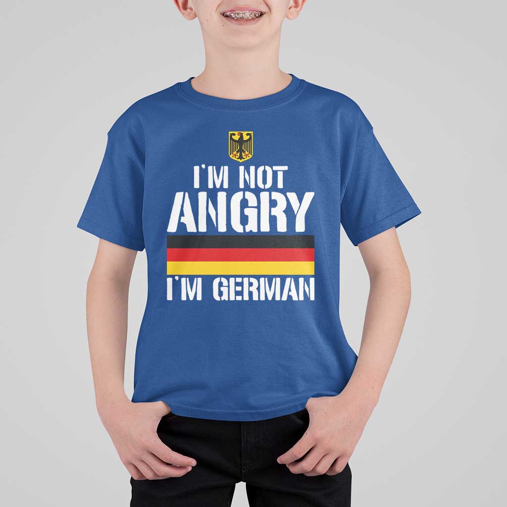 Funny I Am Not Angry I Am German T Shirt For Kid Germany Flag German American - Wonder Print Shop