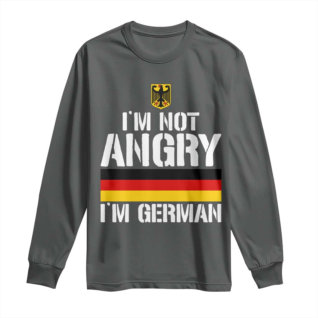 Funny I Am Not Angry I Am German Long Sleeve Shirt Germany Flag German American - Wonder Print Shop