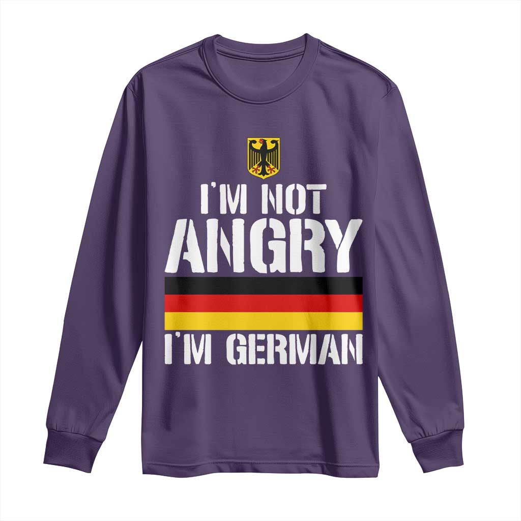 Funny I Am Not Angry I Am German Long Sleeve Shirt Germany Flag German American - Wonder Print Shop