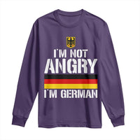 Funny I Am Not Angry I Am German Long Sleeve Shirt Germany Flag German American - Wonder Print Shop