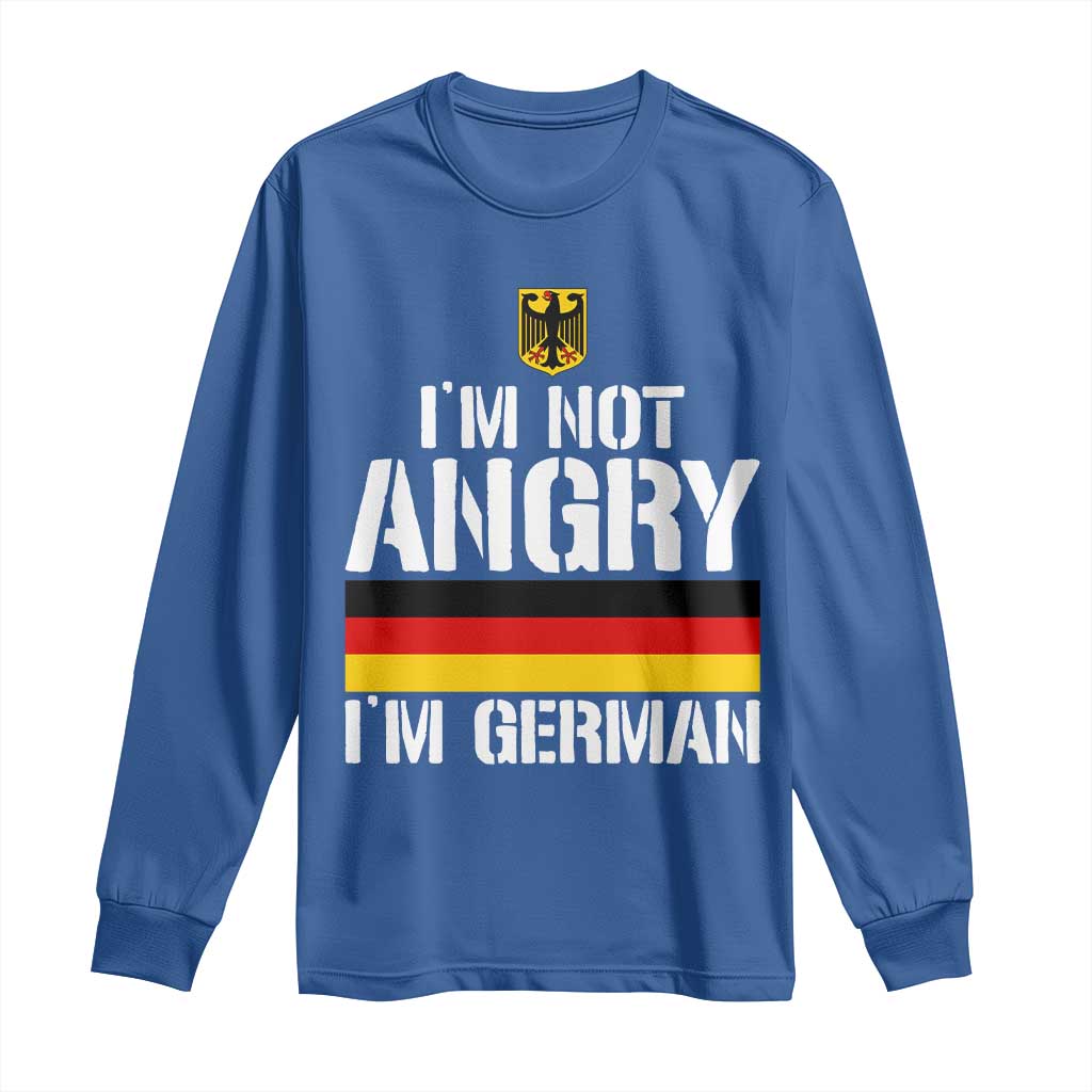 Funny I Am Not Angry I Am German Long Sleeve Shirt Germany Flag German American - Wonder Print Shop