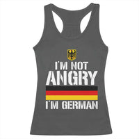 Funny I Am Not Angry I Am German Racerback Tank Top Germany Flag German American - Wonder Print Shop