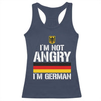 Funny I Am Not Angry I Am German Racerback Tank Top Germany Flag German American - Wonder Print Shop