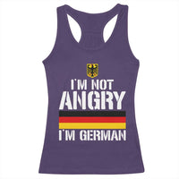 Funny I Am Not Angry I Am German Racerback Tank Top Germany Flag German American - Wonder Print Shop