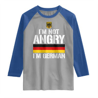 Funny I Am Not Angry I Am German Raglan Shirt Germany Flag German American - Wonder Print Shop
