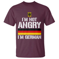 Funny I Am Not Angry I Am German T Shirt Germany Flag German American - Wonder Print Shop