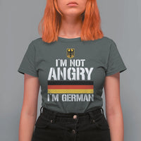 Funny I Am Not Angry I Am German T Shirt For Women Germany Flag German American - Wonder Print Shop