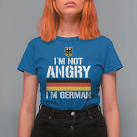 Funny I Am Not Angry I Am German T Shirt For Women Germany Flag German American - Wonder Print Shop