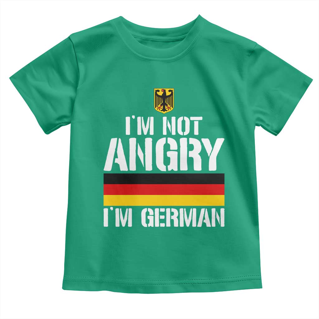 Funny I Am Not Angry I Am German Toddler T Shirt Germany Flag German American - Wonder Print Shop