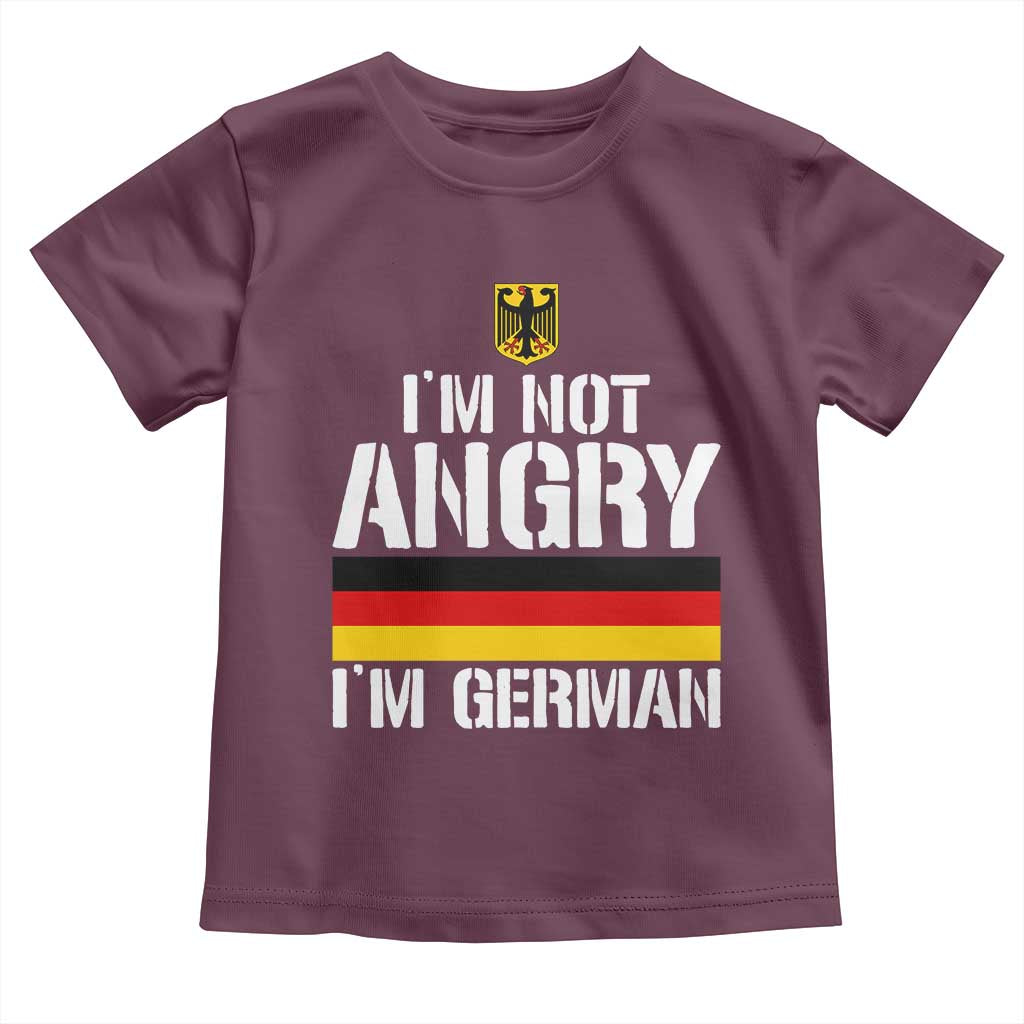 Funny I Am Not Angry I Am German Toddler T Shirt Germany Flag German American - Wonder Print Shop