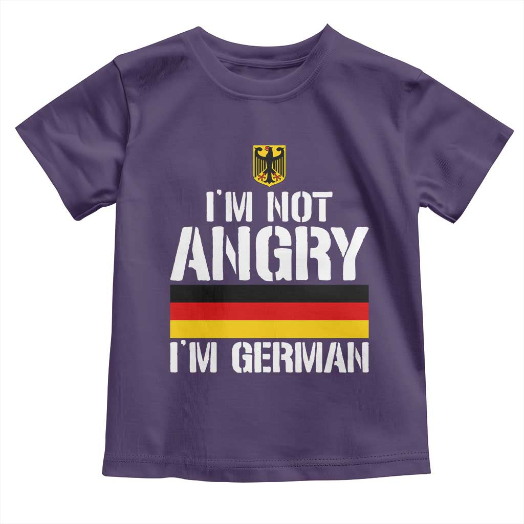 Funny I Am Not Angry I Am German Toddler T Shirt Germany Flag German American - Wonder Print Shop
