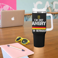 Funny I Am Not Angry I Am German Tumbler With Handle Germany Flag German American - Wonder Print Shop