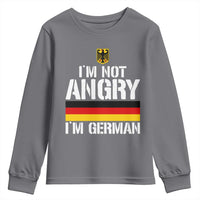 Funny I Am Not Angry I Am German Youth Sweatshirt Germany Flag German American - Wonder Print Shop