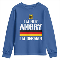 Funny I Am Not Angry I Am German Youth Sweatshirt Germany Flag German American - Wonder Print Shop