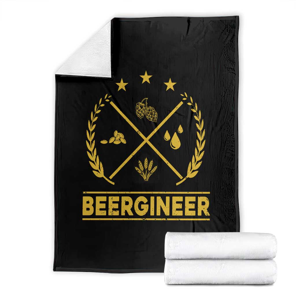 Funny Beergineer Throw Blanket Homebrew Craft Beer Drinking Lover - Wonder Print Shop