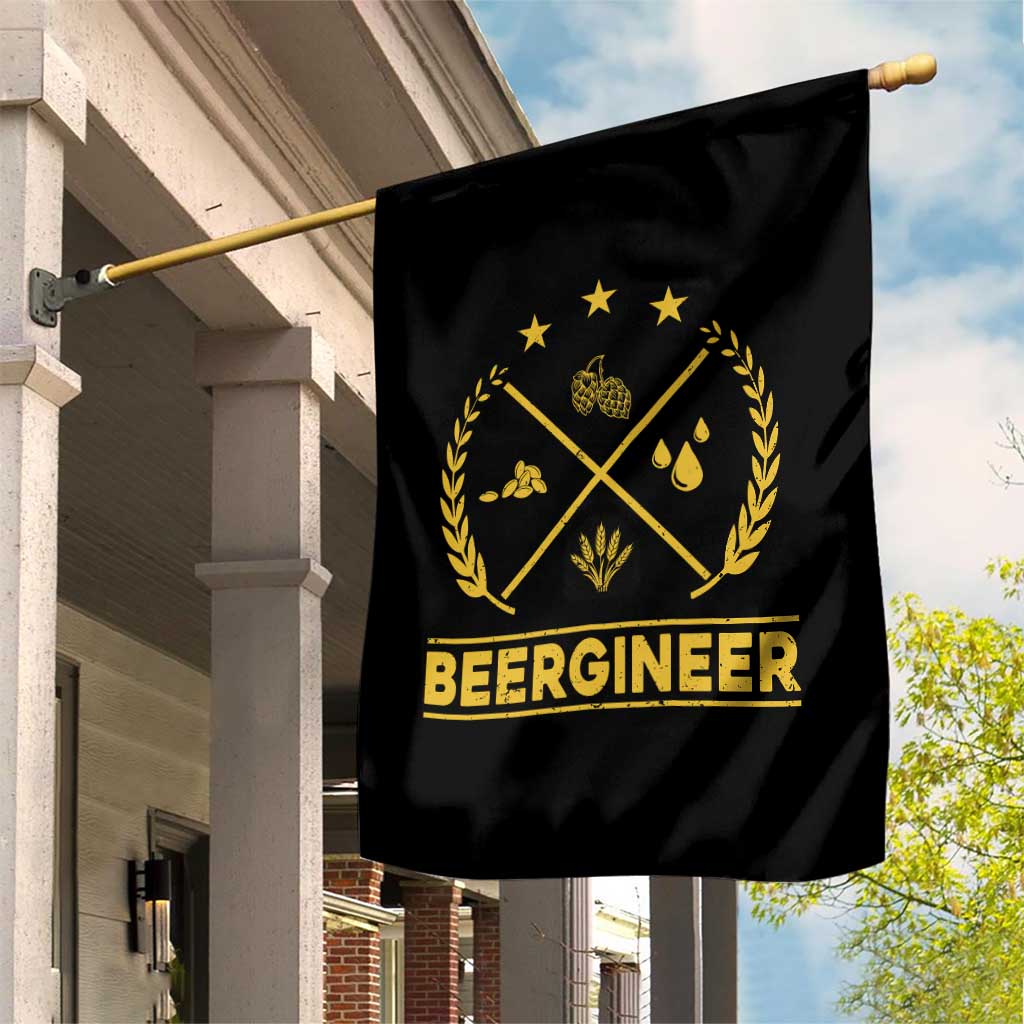 Funny Beergineer Garden Flag Homebrew Craft Beer Drinking Lover - Wonder Print Shop