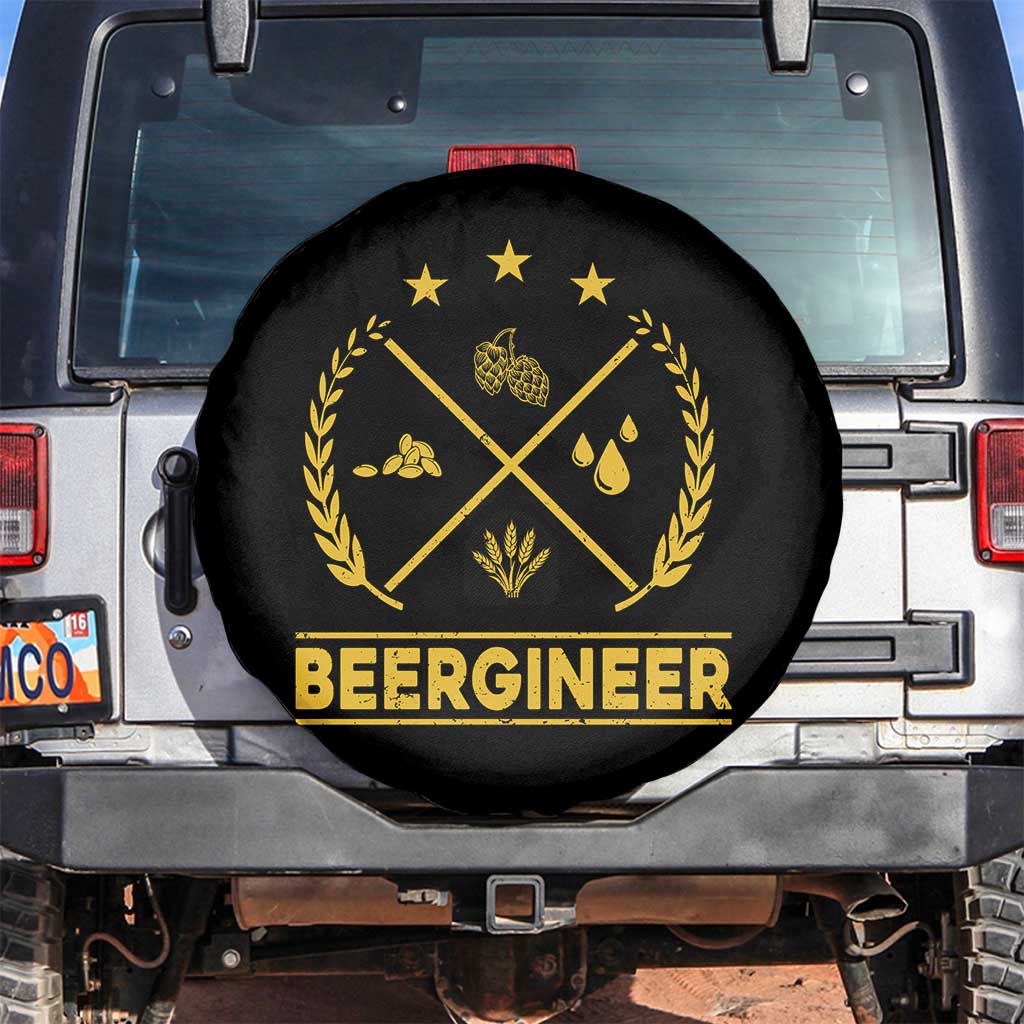 Funny Beergineer Spare Tire Cover Homebrew Craft Beer Drinking Lover - Wonder Print Shop