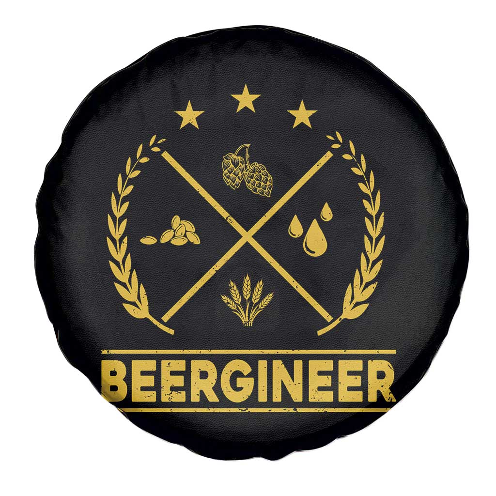 Funny Beergineer Spare Tire Cover Homebrew Craft Beer Drinking Lover - Wonder Print Shop