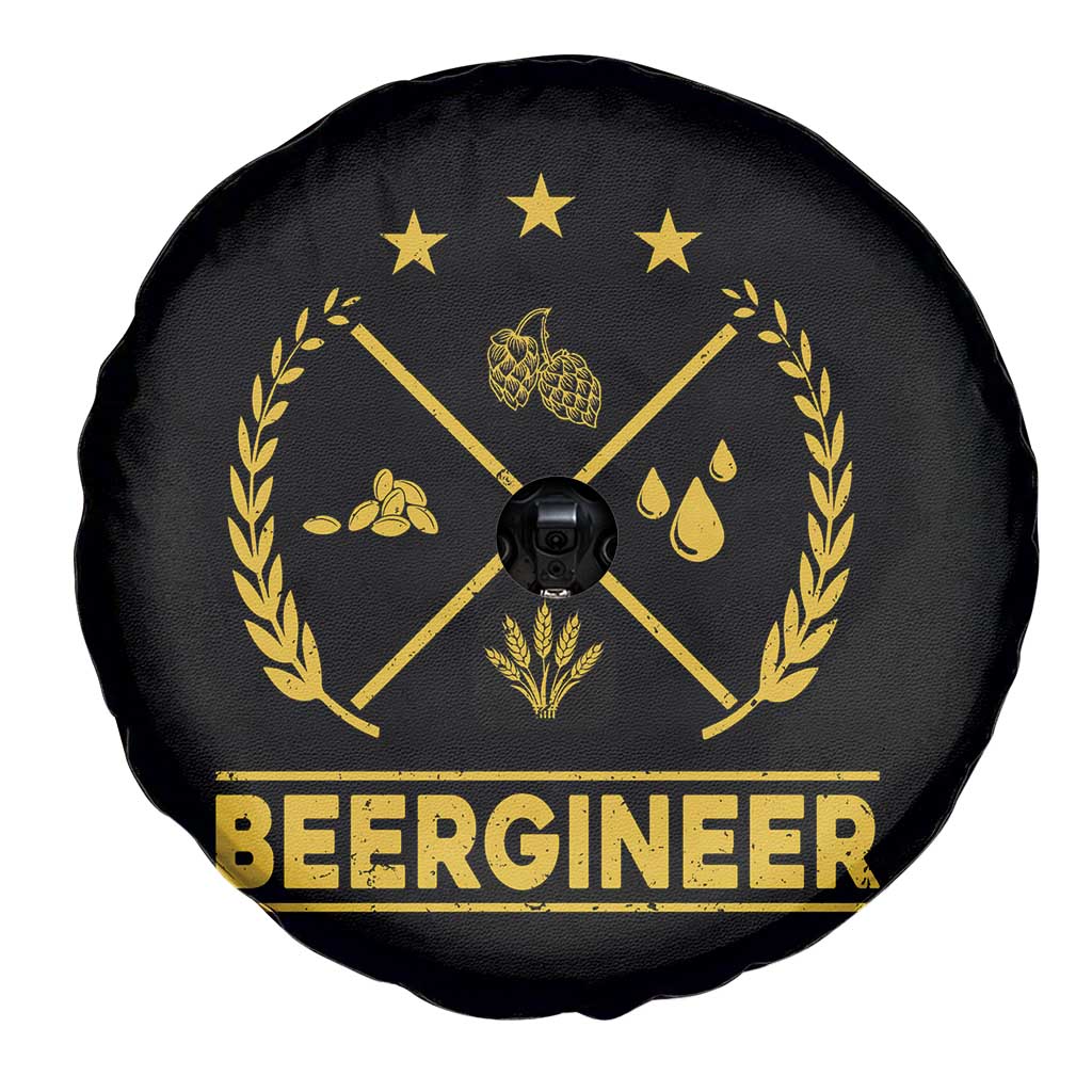Funny Beergineer Spare Tire Cover Homebrew Craft Beer Drinking Lover - Wonder Print Shop