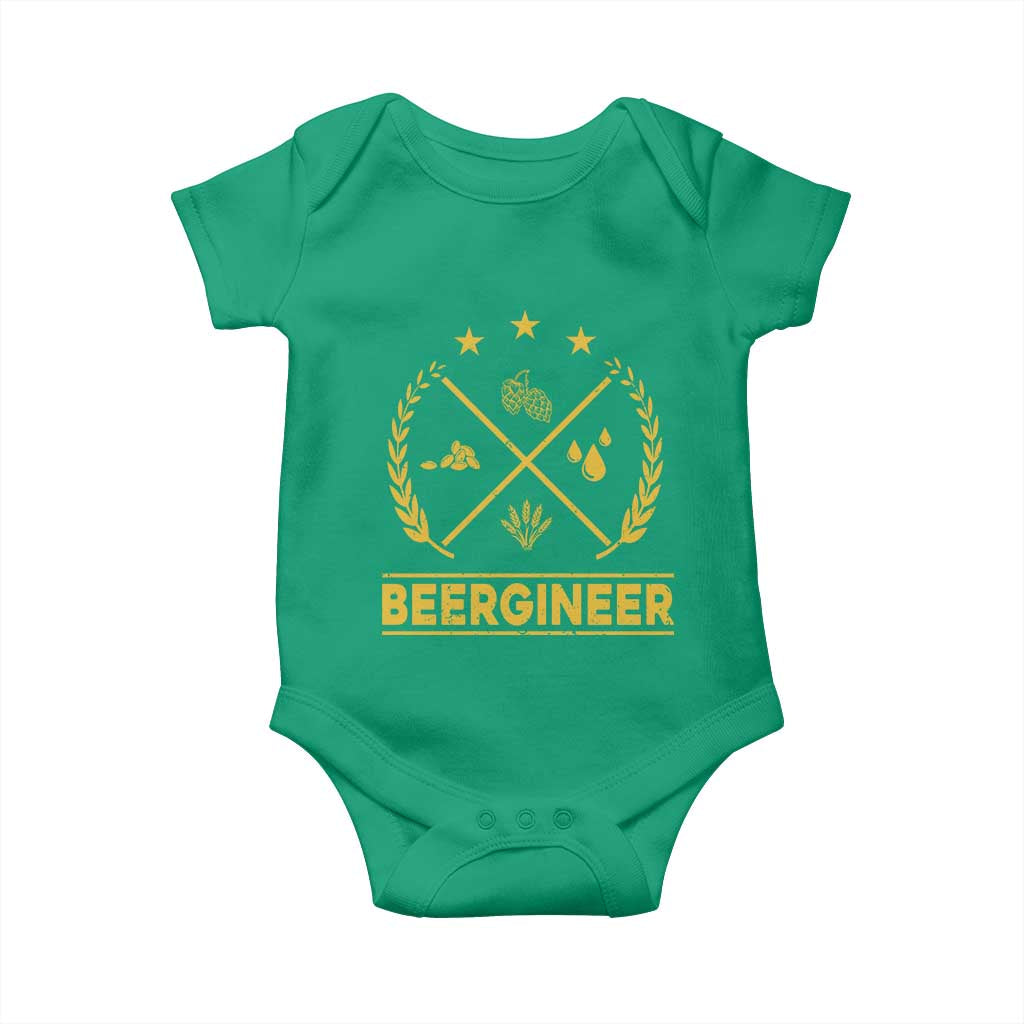 Funny Beergineer Baby Onesie Homebrew Craft Beer Drinking Lover - Wonder Print Shop