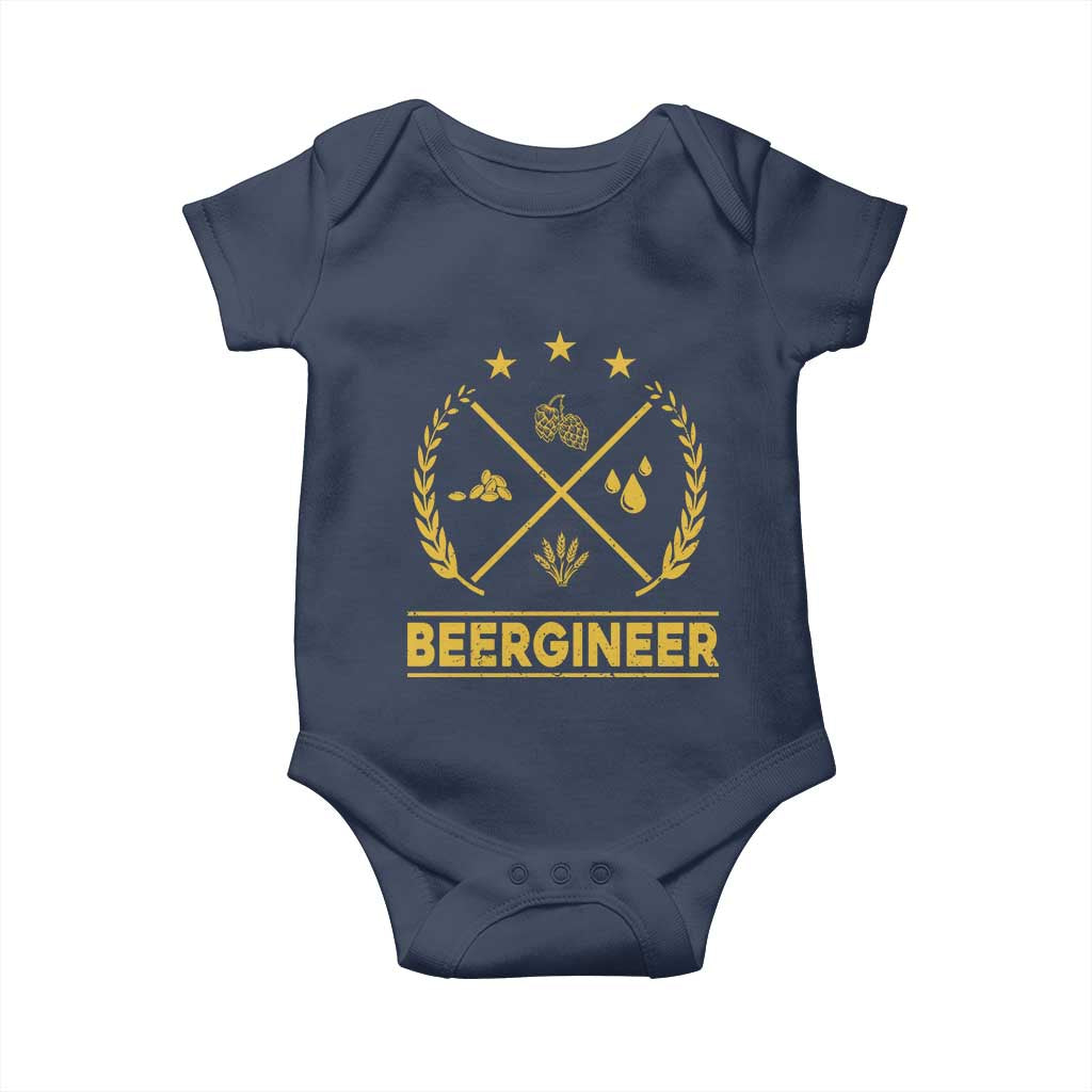 Funny Beergineer Baby Onesie Homebrew Craft Beer Drinking Lover - Wonder Print Shop