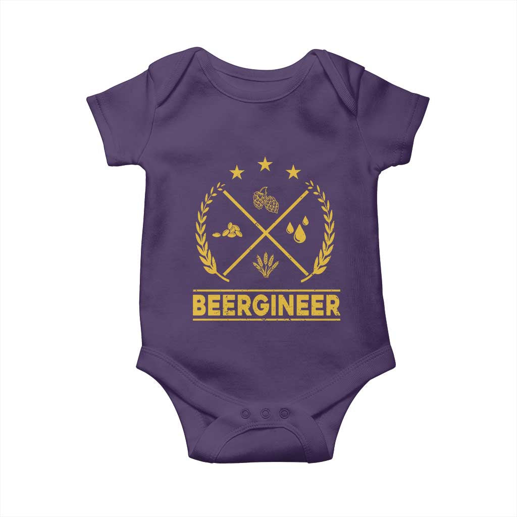 Funny Beergineer Baby Onesie Homebrew Craft Beer Drinking Lover - Wonder Print Shop