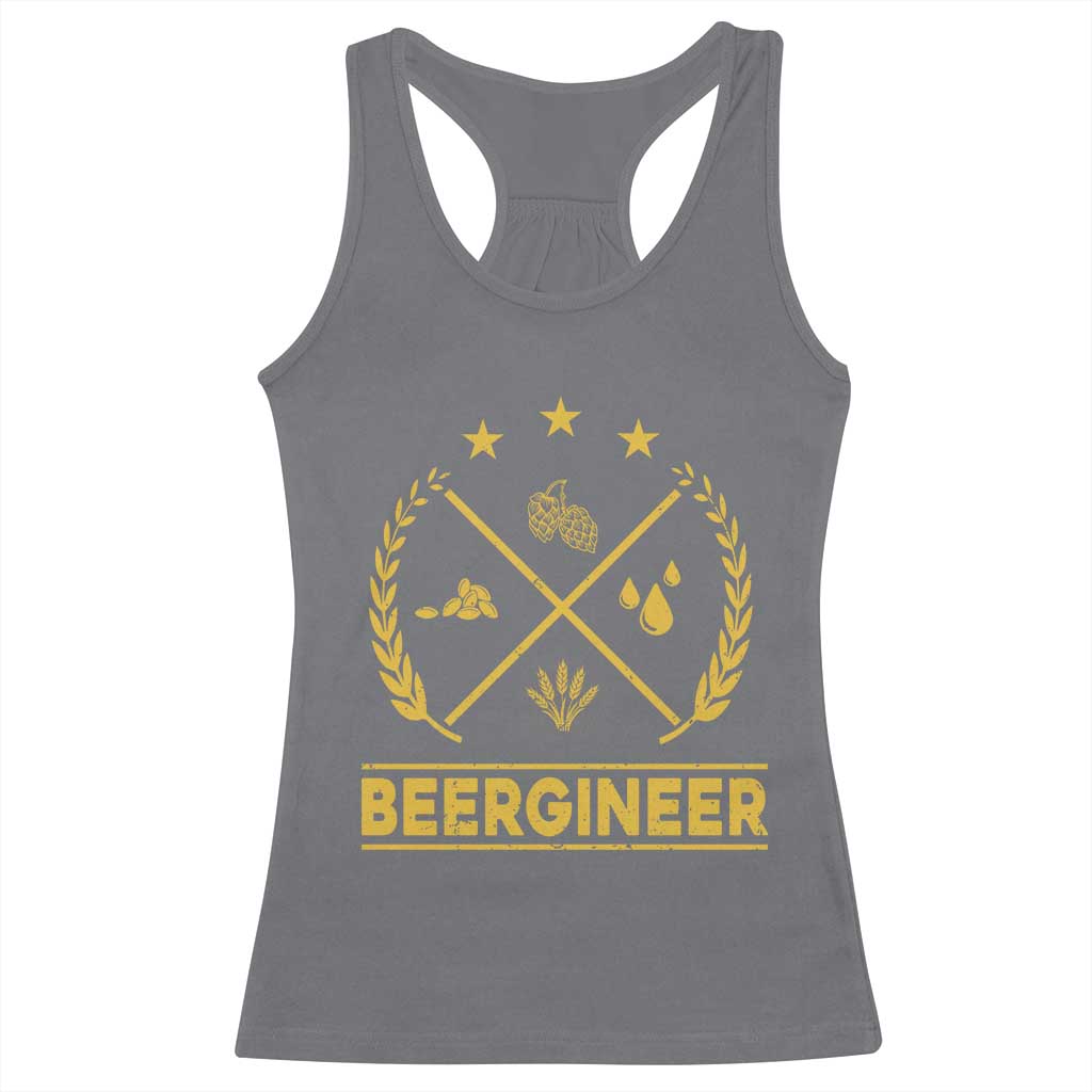 Funny Beergineer Racerback Tank Top Homebrew Craft Beer Drinking Lover - Wonder Print Shop