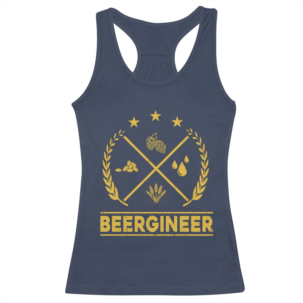 Funny Beergineer Racerback Tank Top Homebrew Craft Beer Drinking Lover - Wonder Print Shop