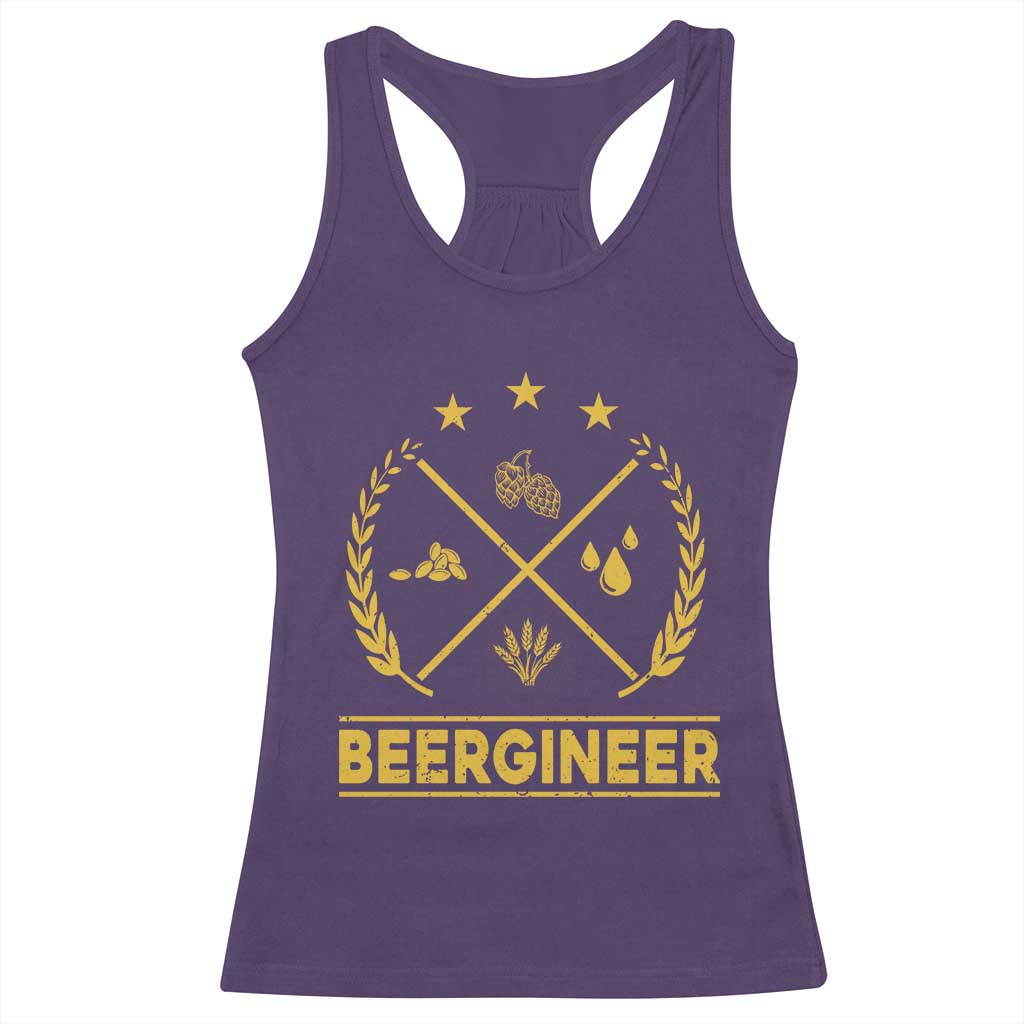 Funny Beergineer Racerback Tank Top Homebrew Craft Beer Drinking Lover - Wonder Print Shop
